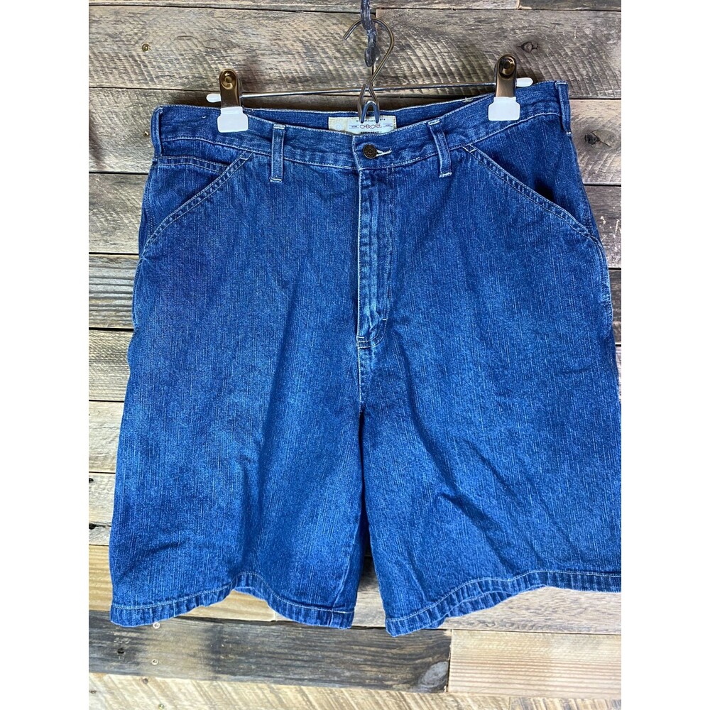 Cherokee Mens Tag Sz 36 Blue 6 Pocket Cargo Shorts